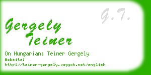 gergely teiner business card